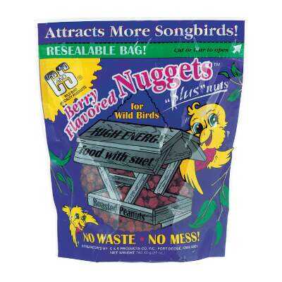 C&S 27 Oz. No Melt and Waste Free Berry Flavored Suet Nuggets
